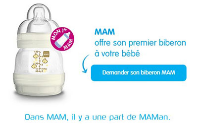 Biberon MAM anti-colique offert