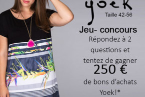 Bons d'achat Yoek de 250 euros