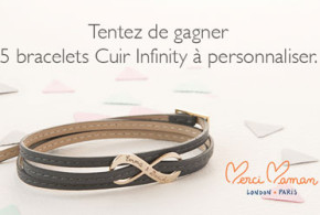 Bracelets cuir infinity à personnaliser