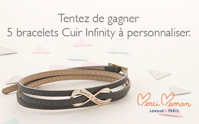 Bracelets cuir infinity à personnaliser