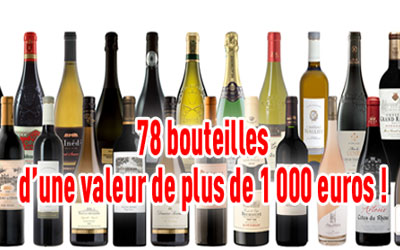 Cave de 78 bouteilles de vins