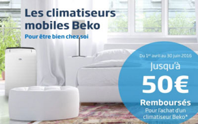 Climatiseurs Beko, 50 € remboursés