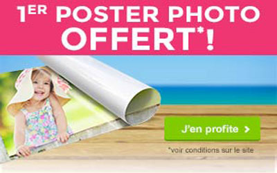 Echantillon gratuit, Un poster photos offert