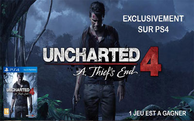 Jeu vidéo PS4 "Uncharted 4 : A Thief's End"