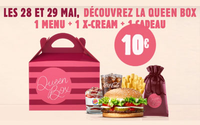 Queen Box Gratuit chez Burger King