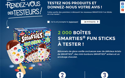 Test de produit, Glaces Smarties