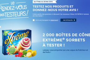 Test produit, Boîtes de Cônes EXTRÊME Sorbets