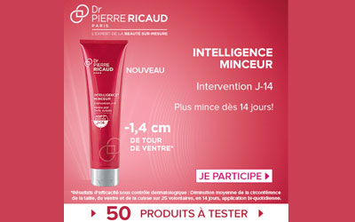 Test produit, Gel Intelligence Minceur Intervention J-14