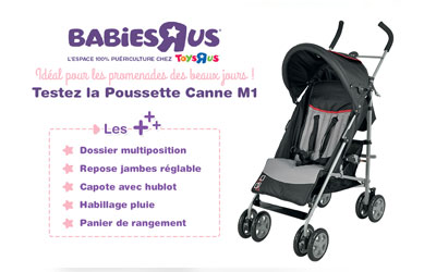 Test de produit, Poussette canne M1