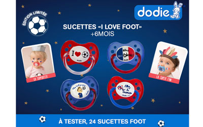 Test de produit, Sucettes édition Foot Dodie