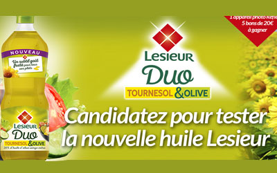 Test produit, huile olive-tournesol Lesieur