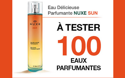 Test de produit, l'eau Délicieuse Parfumante Nuxe Sun