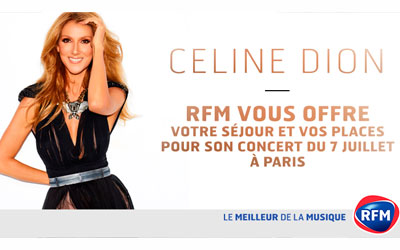 Gagnez un Week-end pour 2 pour le concert de Céline Dion