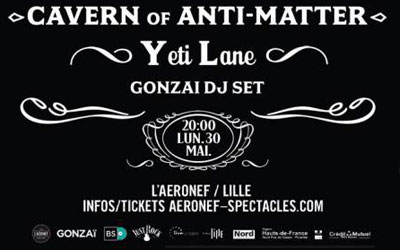 Invitations pour le concert de Cavern of Anti-Matter