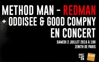 Invitations pour le concert de Method Man & Redman