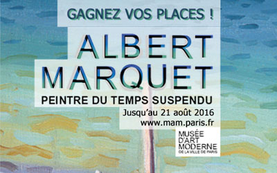 Invitations pour assister à l'exposition "Albert Marquet - Peintre du temps suspendu"