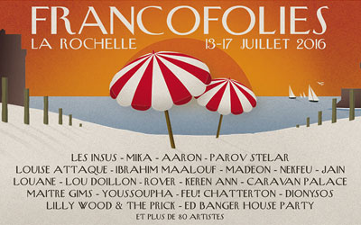 Invitations pour le festival Les Francofolies