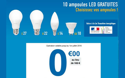 10 ampoules led gratuites