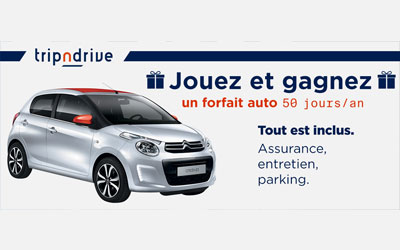 Abonnement Tripndrive de 50 jours de location d'une voiture à Paris