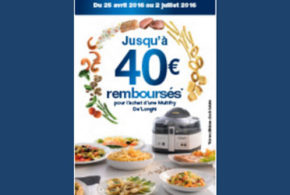 De’Longhi Multifry – jusqu’à 40 euros remboursés