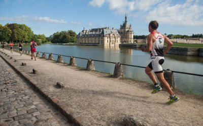 Dossards pour le triathlon du Château de Chantilly