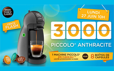 Machine à café Dolce Gusto offerte