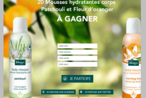 Produis de soins mousses hydratantes Kneipp