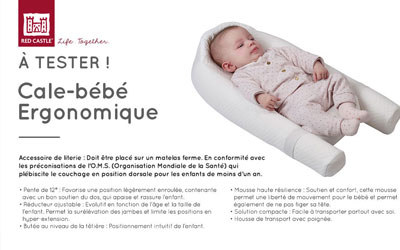 Test produit, Cale-bébé ergonomique Red Castle