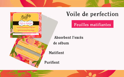 Test produit, feuilles matifiantes de Lady Green