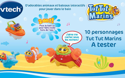 Test produit, jouets de bain Tut Tut Marins VTECH