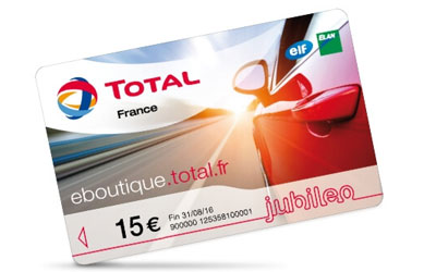 15€ de carburant offert par Total