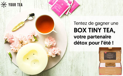 Box Tiny Tea comportant 1 mug en verre + du thé