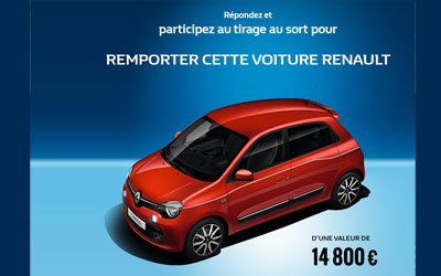 Gagnez une voiture Renault Twingo Intens