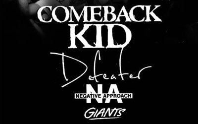 Invitations pour le concert de Comeback Kid