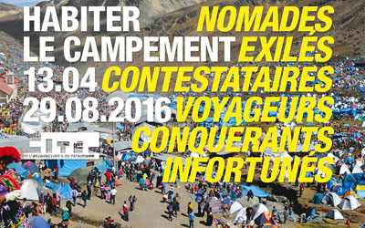 Invitations pour l'exposition Habiter le campement