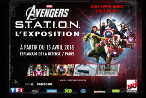 Invitations pour l'exposition Marvel Avengers Station