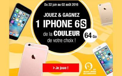 Smartphone iPhone 6S couleur au choix