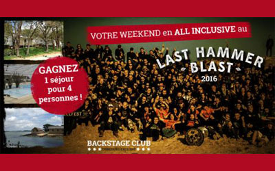 Week-end pour 4 en all inclusive au festival Last Hammer Blast 2016