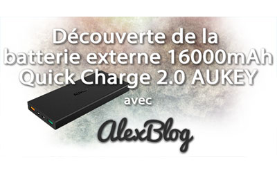 Batterie externe 16000mAh Quick Charge 2.0 Aukey