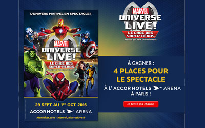 Invitations pour le spectacle Marvel Universe Live