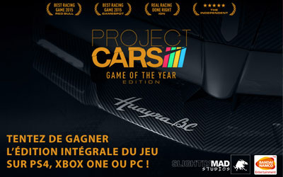 Jeux vidéo Project Cars sur Ps4, Xbox One et PC