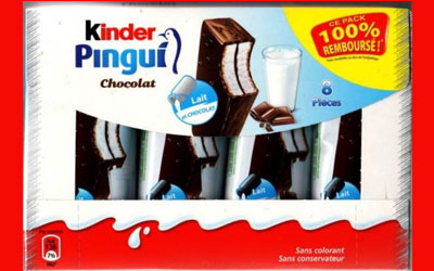 Kinder pingui 100% remboursé