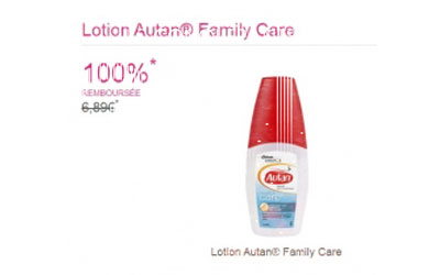 Lotion Autan Family Care 100% remboursé