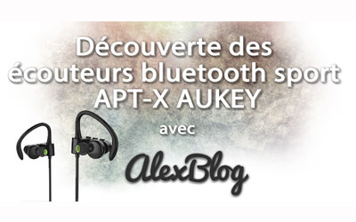 Paire d'écouteurs bluetooth sport APT-X AUKEY