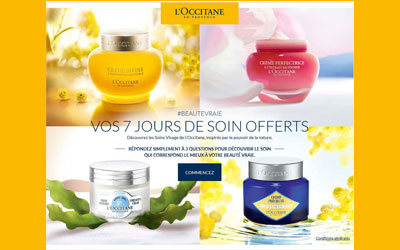 7 jours de soin visage au choix offerts