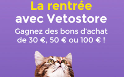 Bon d'achat Vetostore de 100 euros