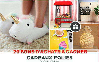 Bons d'achat CadeauxFolies de 25 euros