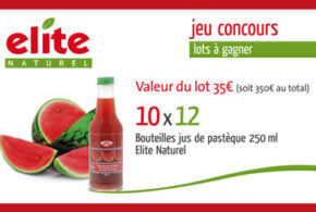 Bouteilles de jus de pastèque