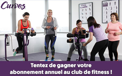 Concours gagnez un abonnement d'un an à un club Curves