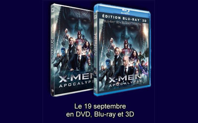 DVD et 2 Blu-ray du film X-men Apocalypse